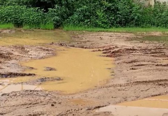 Pathetic Condition of Roadway at Bishalgarh Gokulnagar area