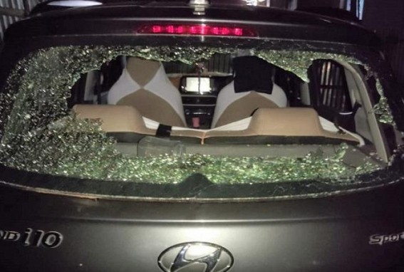 Attack on CPI-M leader, Car Vandalized by BJP goons at Bamutia