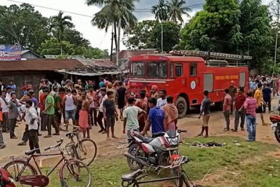 Fire broke out at Golaghati market : 3 shops completely burnt 