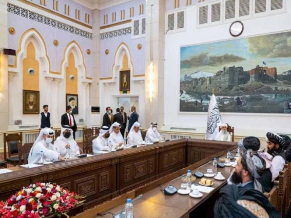 Qatar FM in Kabul, meets Taliban leadership