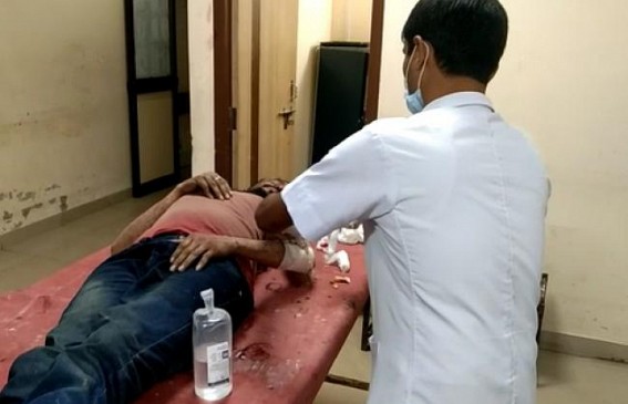 Road Mishap : High-Speed Car hit a Worker, Injured Critically
