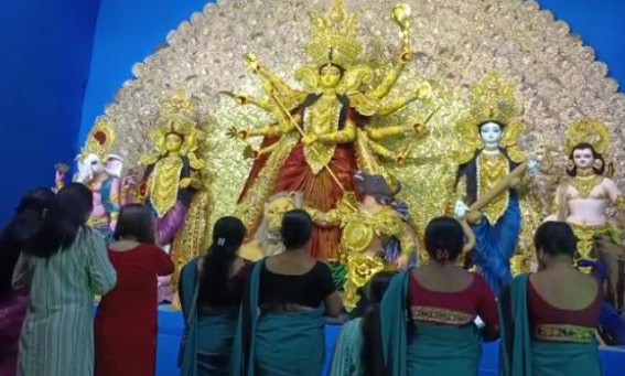 Agartala Naba Diganta Club puja inaugurated by ASHA Workers