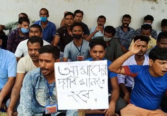 Over 80 staffs Terminated at Bishalgarh LPG Bottling Plant : Workers in Protest on Day-2