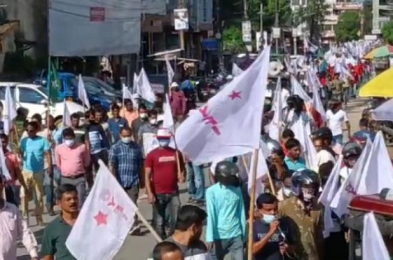 Left Front Youth Wings' massive rally flooded Capital City Agartala