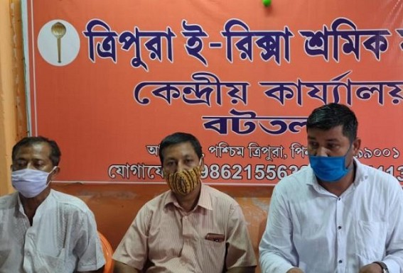 Tripura E-rickshaw Association placed deputation demanding 'Government to hold the collection of installment money' by the Banks for 3 months 