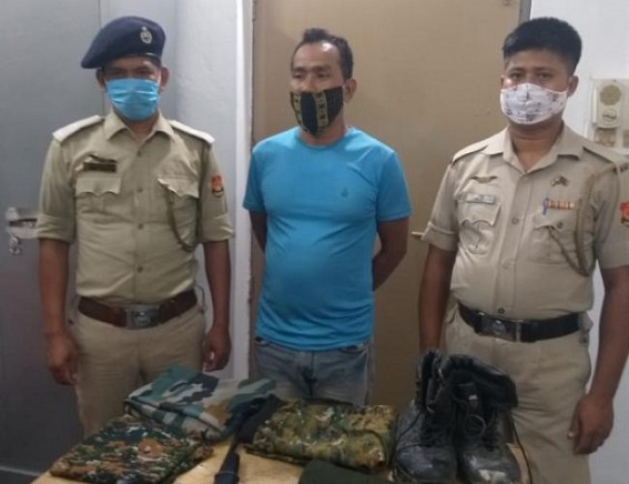 Youth caught with camouflage uniforms and guns in Mandai 