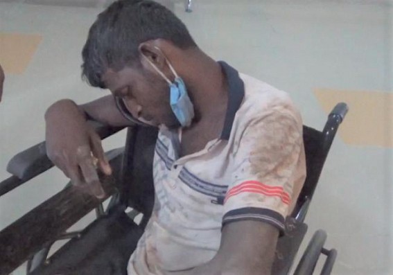 Reckless Driving : Vehicle ran over a man, hospitalized in critical condition in Agartala