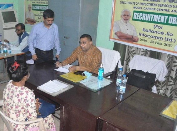 Job Fair held for Reliance Jio and Tista Companies Recruitments in Agartala