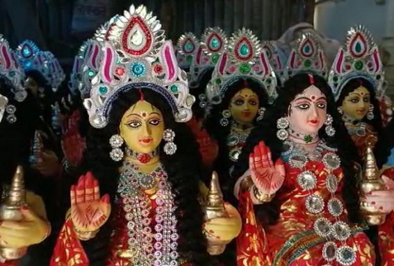 After Vijaya Dashami, households busy in preparations for Kojagari Laxmi Puja in Tripura