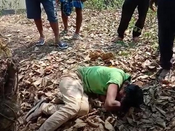 Man beaten up by Public in theft allegations at Amarpur Dalak Bazar