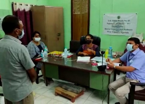 Along with the whole Nation, National Lok Adalat held today in Tripura 