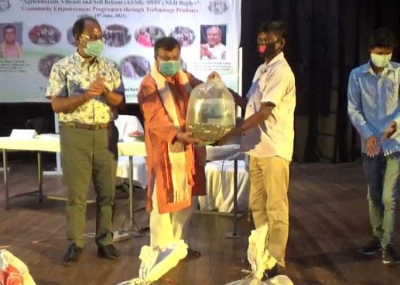 Tripura College of Fisheries Employees donated 1-Day salary to help Farmers in Tripura