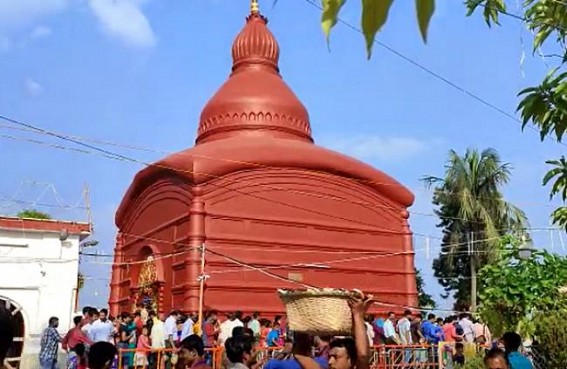 Devotees thronged to Tripura Sundari temple on the occasion of auspicious Deepabali