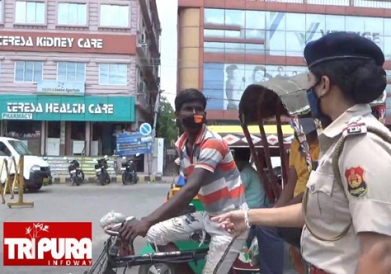 Poor Strive for Livelihood as Covid Curfew falls on Day 3 in Agartala : Checking of Vehicles Continue amid Strict Vigilance, 18% Positivity Rate was Reported in AMC
