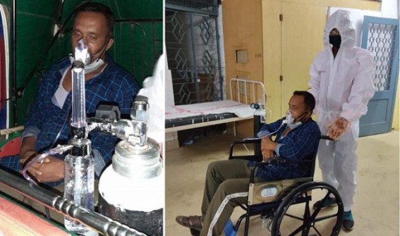 People Relief Volunteers took a critical conditioned Covid positive patient to the GB hospital 