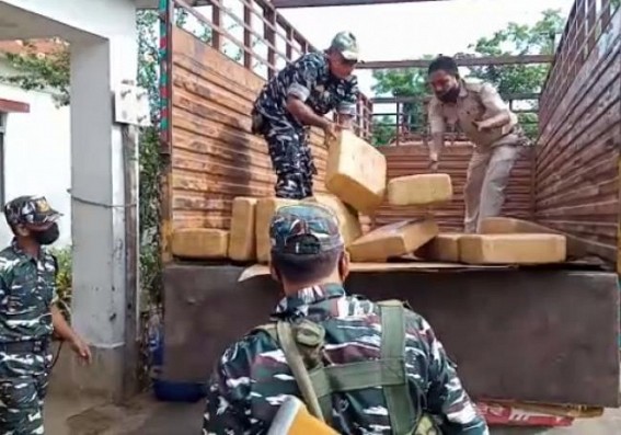 Cannabis smuggling : 1904 kg cannabis seized by police in National Highway