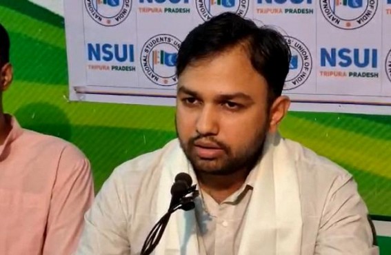 NSUI General Secretary Anushesh Sharma arrived in Tripura 