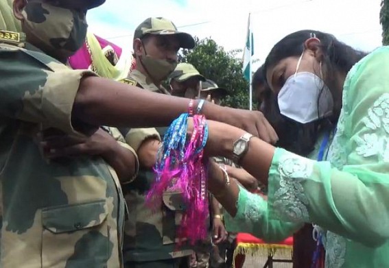 CARE Social Organization honours BSF Jawans by tying 'Rakhi' 
