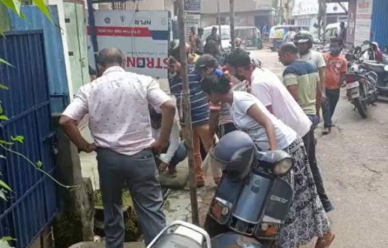 Newborn Baby’s Dead Body was found in a Drain near Sarkar Nursing Home in Agartala