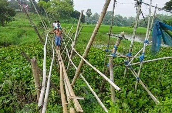 Pathetic Condition of Barjala, AMC Ward No-2 bridge ahead of Durga puja