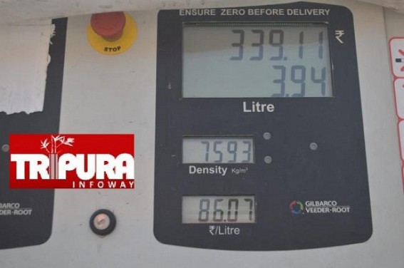 Achhe Din Aagaye ! Record spikes in Petrol, Diesel Prices in Agartala