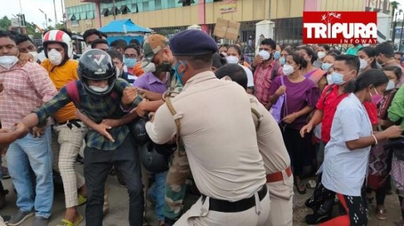 Recruitment at Full Pause under BJP era in Tripura : Agitating Nursing Pass out unemployed youths were Arrested 