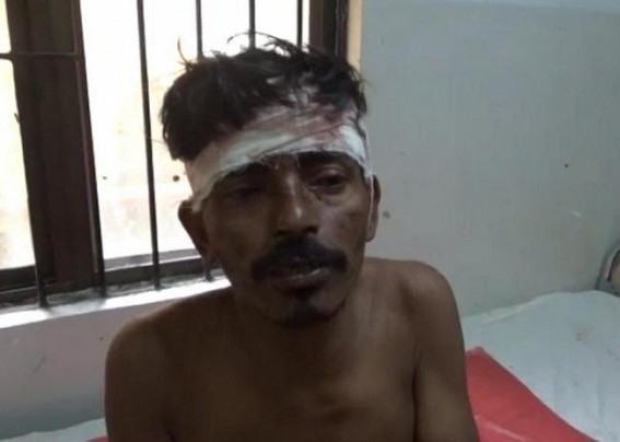 Fire Brigade Team rescued an Injured man from Battala, Agartala