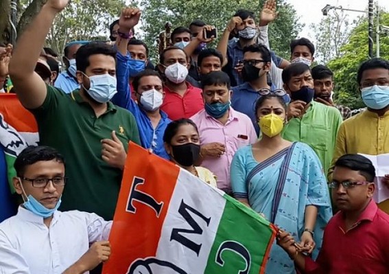Trinamool alleged 'Forceful Power Cut' in Hotel Polo Towers : Organized Joining Programme under the open Sky at Circuit House
