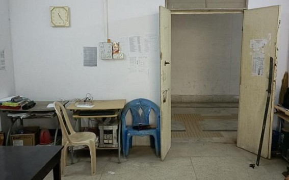 Computers looted by thieves from Umakanta English Medium School