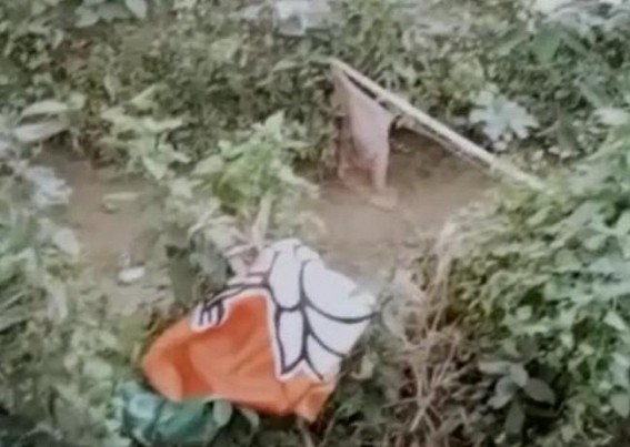 A BJP worker vandalised BJP party office in Amarpur after not receiving TSR Job offer