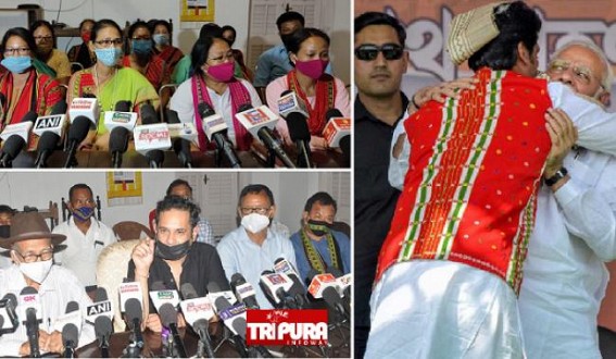 Amid Majority of BJP MLAs Demanded Sacking of Biplab Deb from CM Post, BJP Tiprasa Leaders Resigned BJP, Joined TIPRA Motha Party including Janajati Morchas Secretary : Landslides Continue in BJP, IPFT Both Parties 