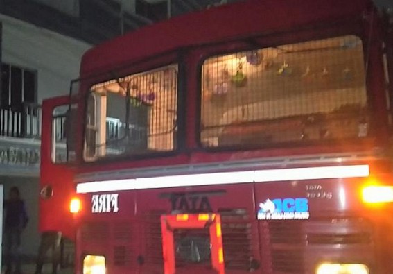 Fire incident at Abhoynagar, Agartala 