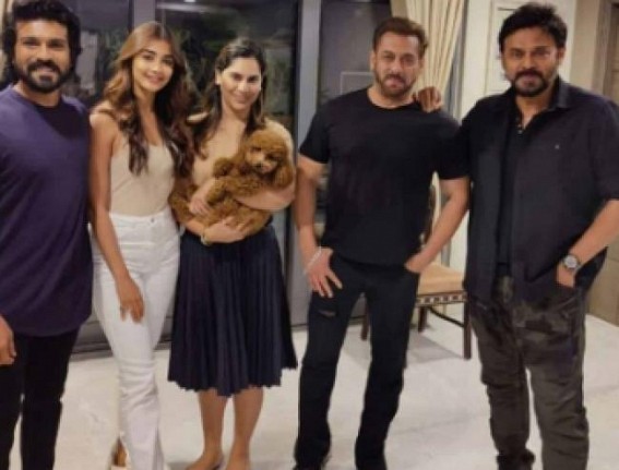 Ram Charan, Upasana host 'Kabhi Eid Kabhi Diwali' actors at their residence