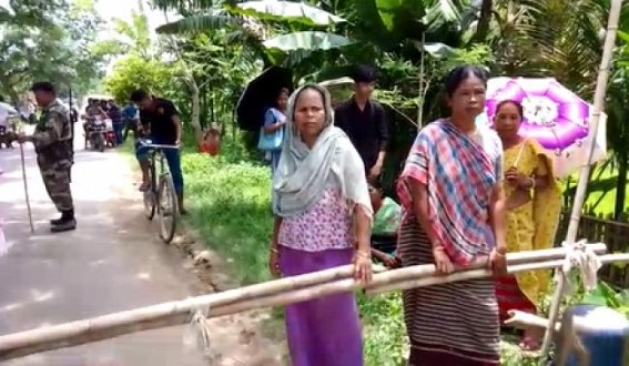 Massive Water Crisis, Power-Cut Problems : Public Blocked Khowai-Kamalpur Road