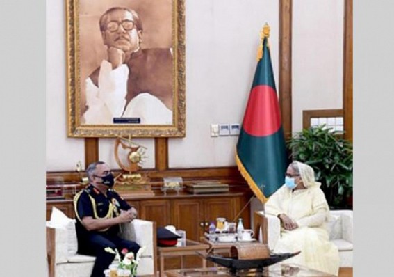 Indian Army Chief Manoj Pande meets Sheikh Hasina
