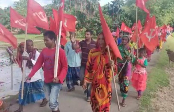 CPI-M’s protest with various Public issues held in Kailashahar
