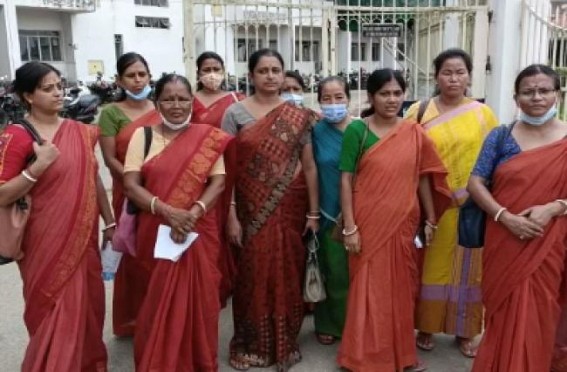 Anganwadi Workers Demand Regularization placed deputation to Minister Santana Chakma