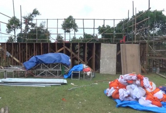 Preparation begins as BJP National President J P Nadda to arrive in Khumulwng on 29th August