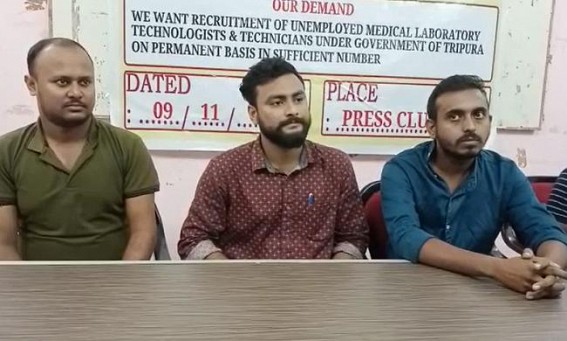 ‘If Unemployment does not Exist, who are We then ?’, asked Tripura's Paramedical Passed Out unemployed youths