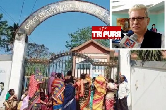 Pathetic Road Condition Under BJP’s HIRA Govt : Locals locked Block Office in Deputy CM’s constituency