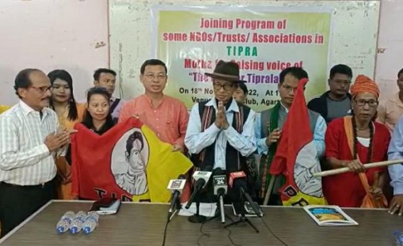 Tripura Poll 2023 : Over 500 members from 24 NGOs joined Politics to Support Tipra Motha