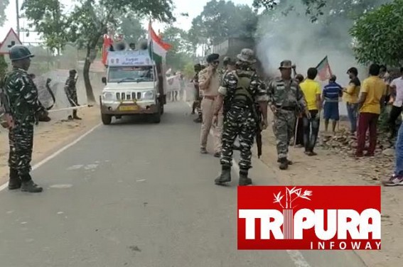 BJP’s Attacks Continue on Congress’s ‘Bharat Jodo’ programs in Tripura : BJP raised ‘Bharat Mata Ki Jay’ slogan after burning firecrackers, disturbing at Congress’s Rally in Bishalgarh