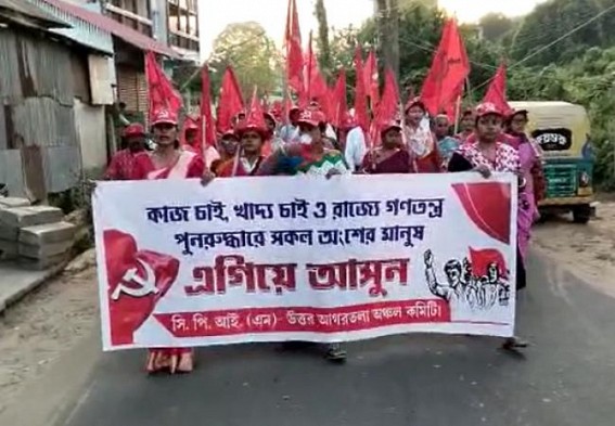 CPI-M held Rally with demands for Works and Food