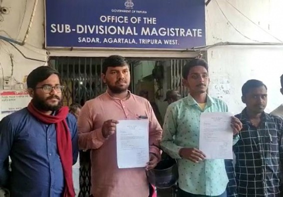 SFI placed deputation to SDM Agartala seeking solution to Students’ Problems