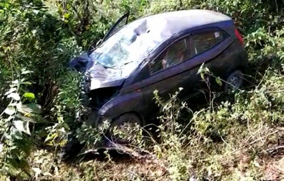 3 Injured in Bishalgarh Bypass Road Accident
