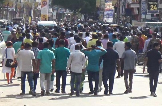 In presence of Police, BJP organized a massive Attack at Congress Bhawan after Congress Won most Crucial Seat in Agartala By-Poll