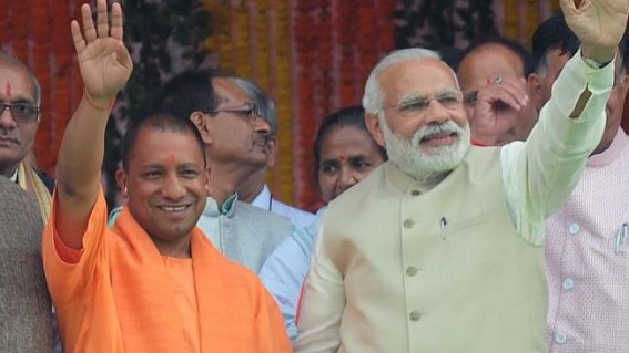 BJP leading in 248 seats in UP, SP in 112