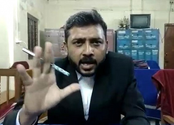 Charilam BJP / CPI-M Clash: False Case against Congress supporter On-Duty Advocate who was inside Court from 10 AM to 5 PM on the Violence Day : Advocate Challenged Police and BJP : Filed Defamation Case