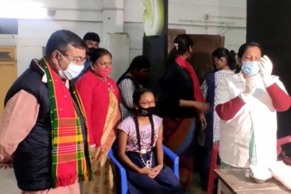 Vaccination drive continues in Tripura schools for 15 years to 18 Years old 