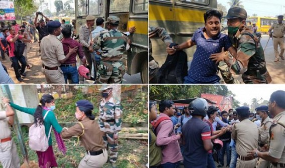 Biplab Deb’s Goonda-Raj: TET Qualified Unemployed Youths Arrested after they reached Secretariat to meet CM Biplab Deb: Arrested Youths Raised Slogan, ‘Tripura Govt Hay Hay’